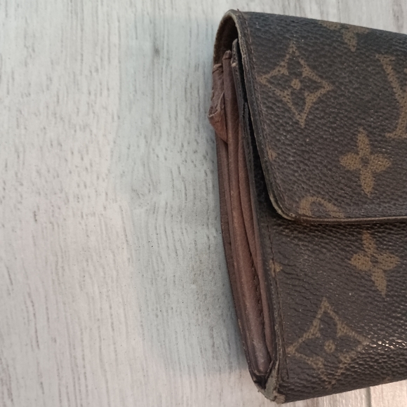 Authentic LOUIS VUITTON LV Vintage Monogram Wallet Envelope Leather - Picture 2 of 13